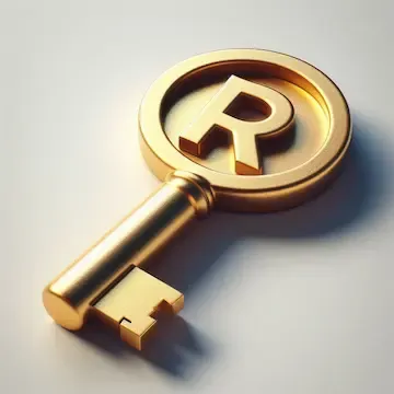 klucz z symbolem r