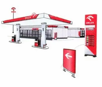 orlen - Wygląd stacji benzynowej jako pozycyjny znak towarowy
